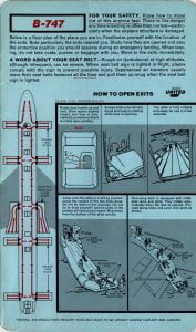United 747 Safety Card