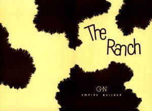 Great Northern The Ranch Menu with cowhide print design