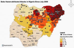 Boko Haram attributed attacks in Nigeria since July 2009