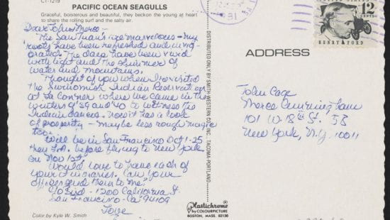 Postcard from Bonnie Bird, 1981