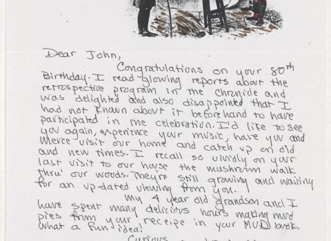 Letter from Anna Halprin, 1992