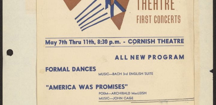 Program, “First Concerts,” American Dance Theatre, May 10, 1940