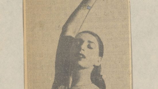 New York Times clipping of Marie Marchowsky, April 8, 1946