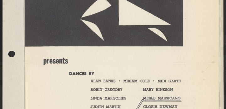 Theatre Dance, Inc. program featuring Merle Marsicano, 92nd Street Y, New York City, Dec. 9, 1951