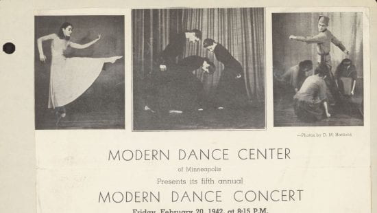 Gertrude Lippincott program, “Fifth Annual Modern Dance Concert,” Modern Dance Center, Minneapolis, Feb. 20, 1942