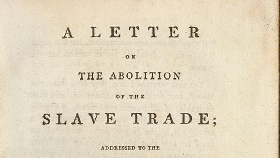 A Letter on the Abolition of the Slave Trade title page