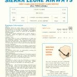 Sierra Leone Airways timetable