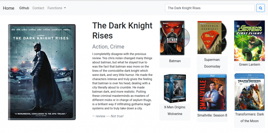 The Dark Night dvd covers and movie description
