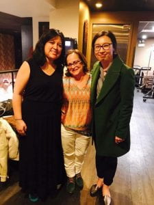 Ana Cordova (MSL'17) with MSL Program Director Leslie Oster and Sun Lee (MSL '18) 