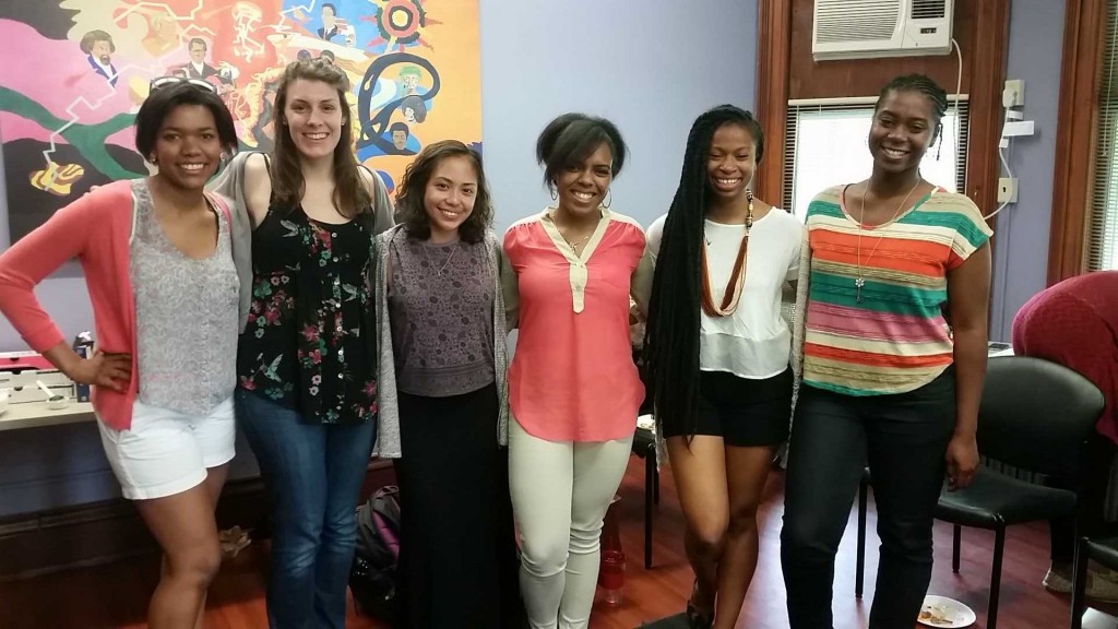 From Left to Right: Ashley Gilmore, Natalie Fallert, Linling Navarro, Sarah Brown, Rachel Gladney, Lillian Nwanah. Not Pictured: April Quioh, Charlie Fiorillo, Faith Lyde, Joseph Younge, and Kenya Hall