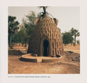 Teleuk built by Apaïdi Toulouk, Mourlà, Cameroon, 1995. From From Cameroon to Paris: Mousgoum Architecture in & out of Africa.