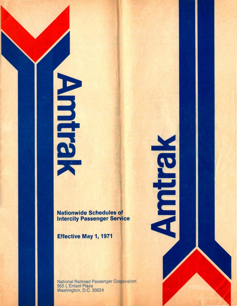 Amtrak May 1, 1971 Timetable