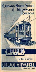 Chicago, North Shore & Milwaukee Railroad Timetable December 3 1939