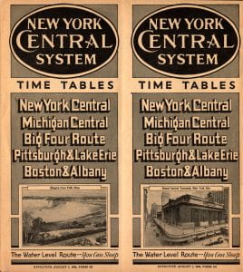 New York Central 1938 Timetable