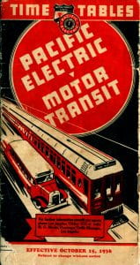 Pacific Electric 1936 Timetable