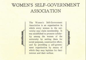 Women's week page 1933 yearbook