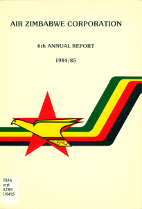 Cover of annual report with a yellow bird