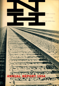 A large N and H above a photo of railroad track