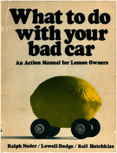 A lemon with wheels