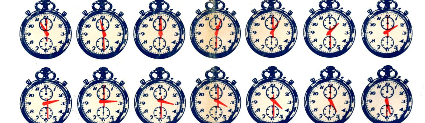 Repeating illustration of clocks