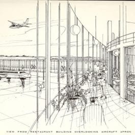 View from Restaurant Building Overlooking Aircraft Apron