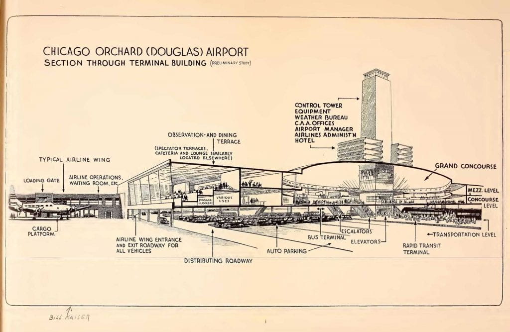 Proposed terminal building, Chicago Orchard (Douglas) Airport