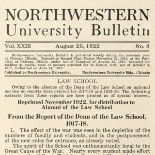 Northwestern Bulletin, 1922