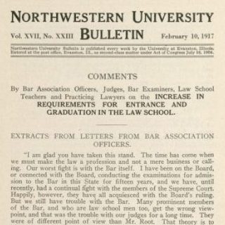 Northwestern University Bulletin, 1917