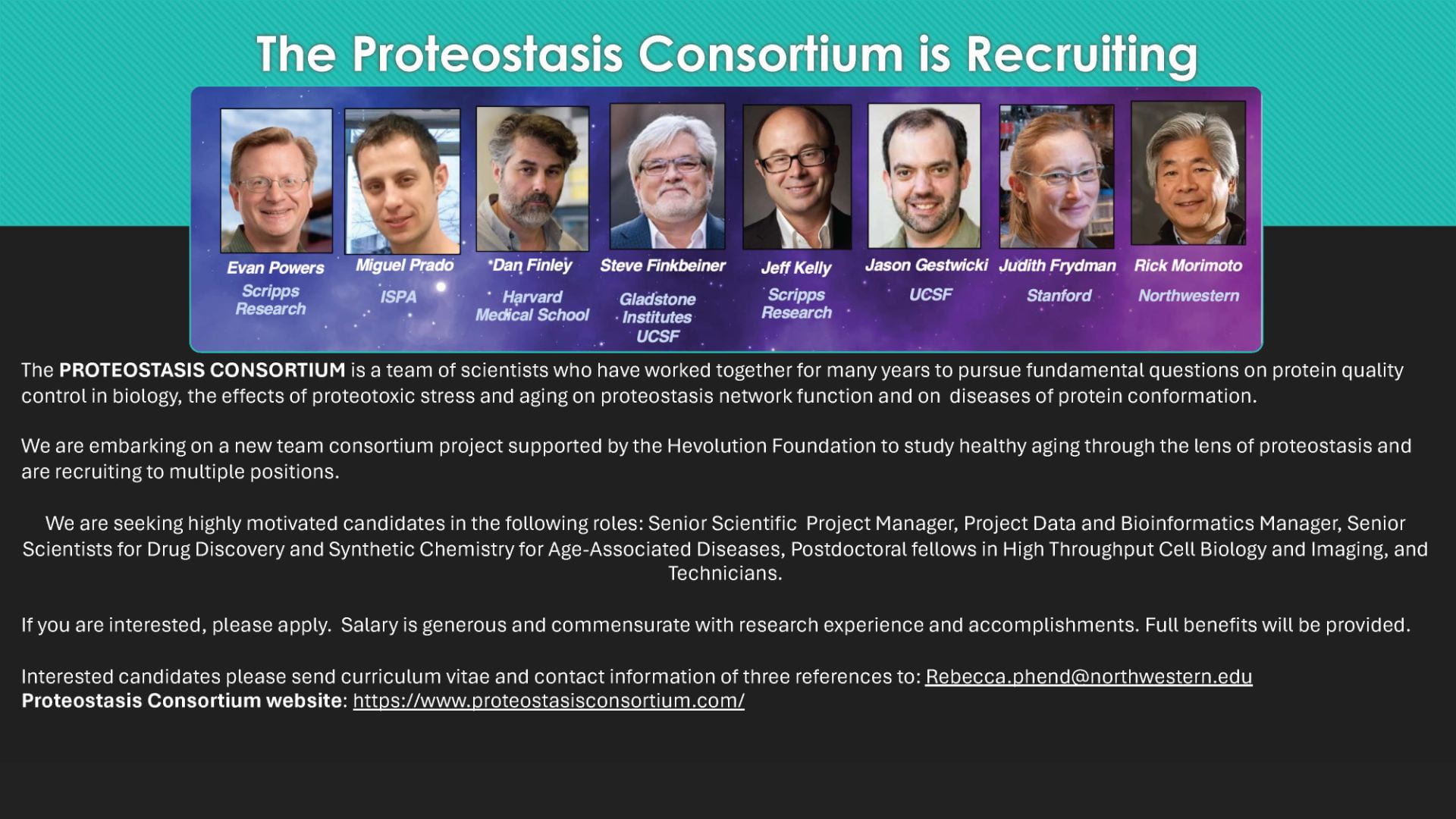 The Proteostasis Consortium is Recruiting!