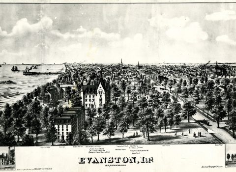 View of Evanston, 1874 NUA