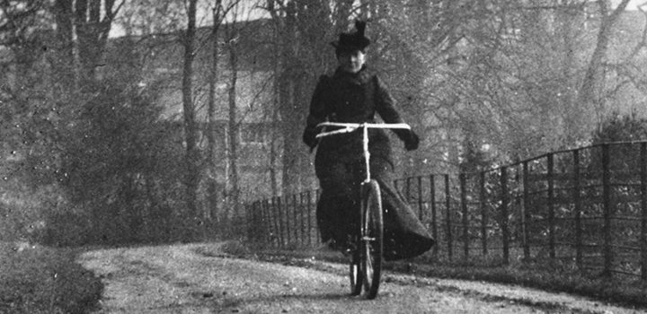 Frances WIllard on her Bicycle, 1894. FWHA