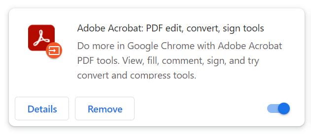 Adobe Acrobat on Chrome