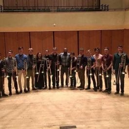 The Northwestern University Trombone Choir in Pick-Staiger Concert Hall