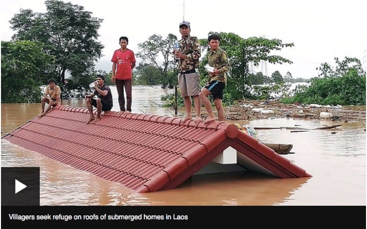 Laos dam collapse: Many feared dead as floods hit villages
