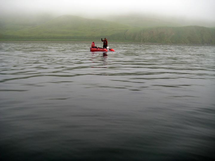 Foggy day, Lake Andrew, Adak.