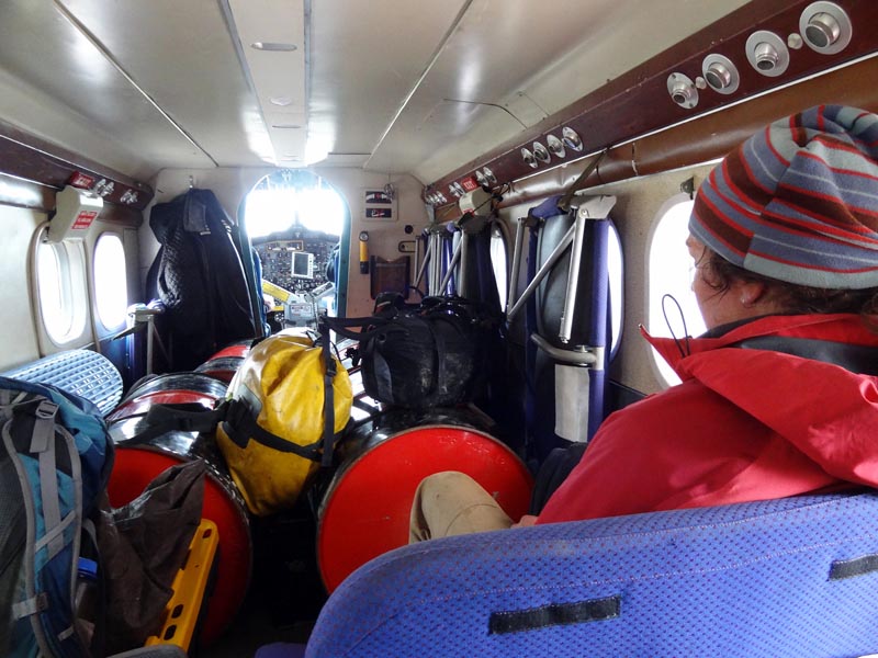 A cozy Twin Otter ride back to Constable Pynt.